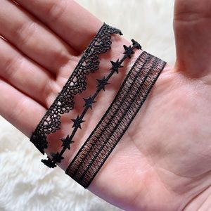 Black Choker Bundle - 3 Chokers